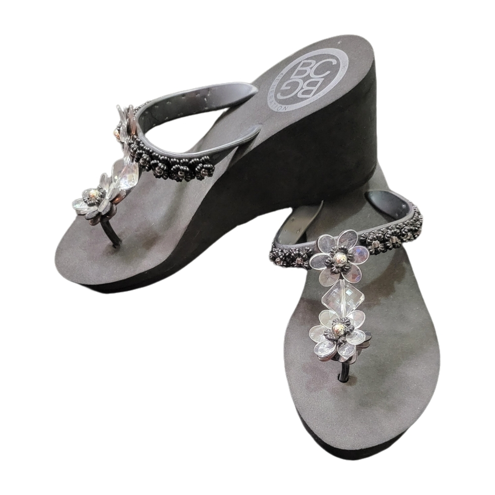 Chunky Platform BCBG Beaded Sandals